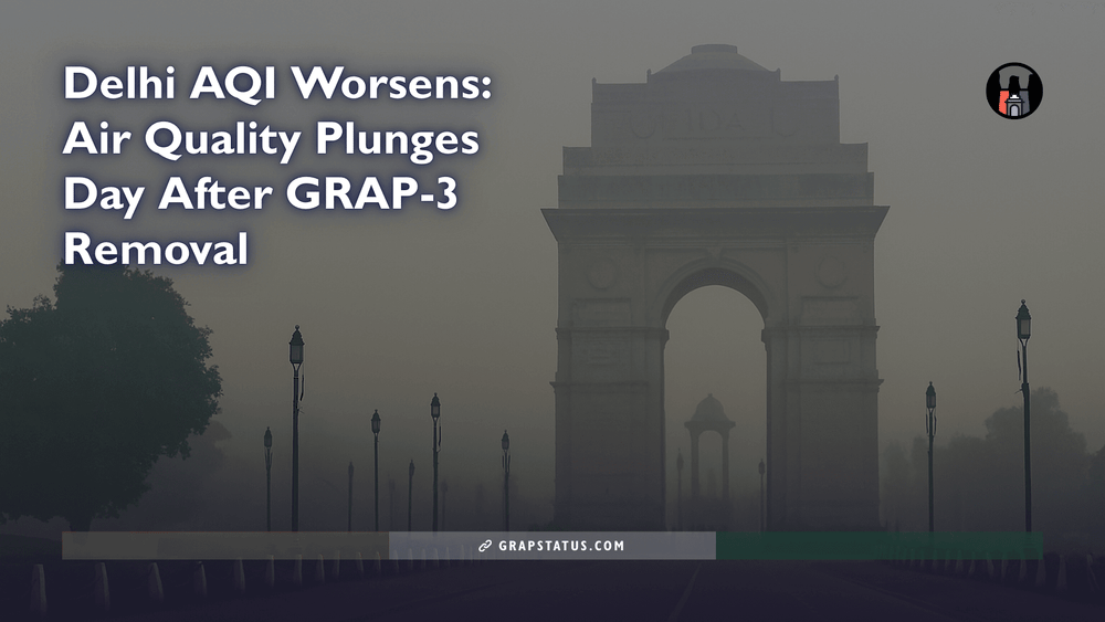 Delhi AQI Worsens: Air Quality Plunges Day After GRAP-3 Removal